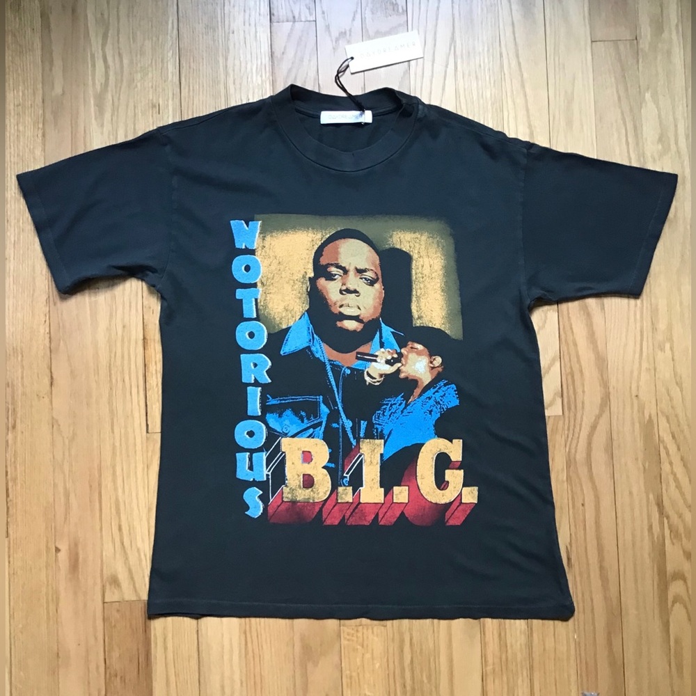 Daydreamer Notorious BIG Biggie Smalls Womens Black Tee Shirt XS NWT